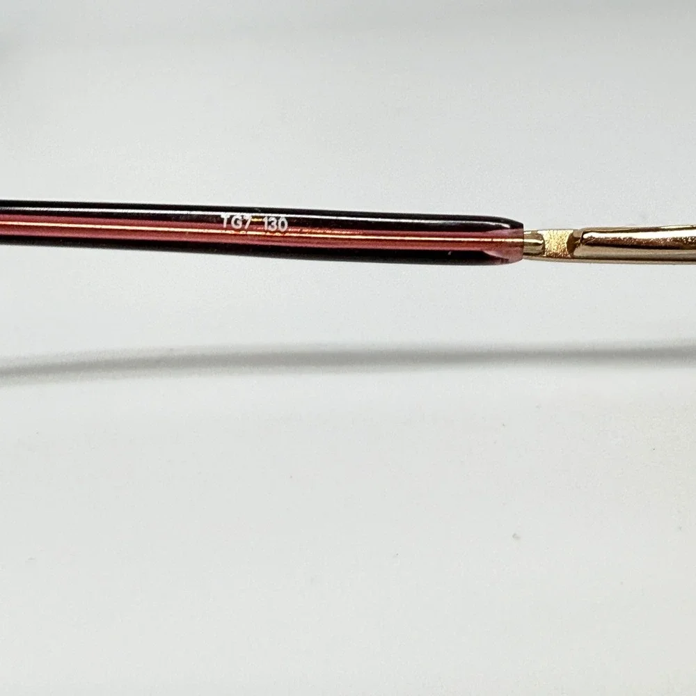 Adensco Maria TG7‎ 130 Womens Eyeglasses Frames Burgundy Black Gold Cat Eye Oval